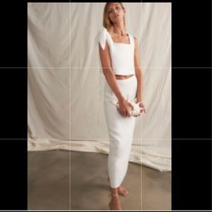 Zara Linen Set- midi skirt + crop top